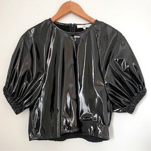 Tibi Crop Crew Neck Blouse